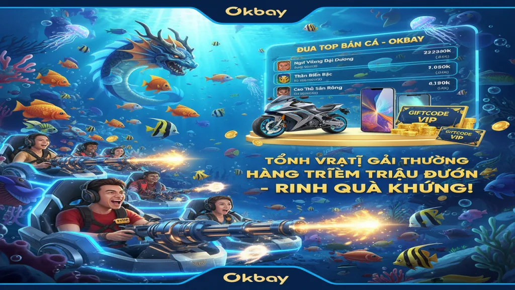 Sự kiện đua Top Bắn Cá nhận quà cực khủng Okbay