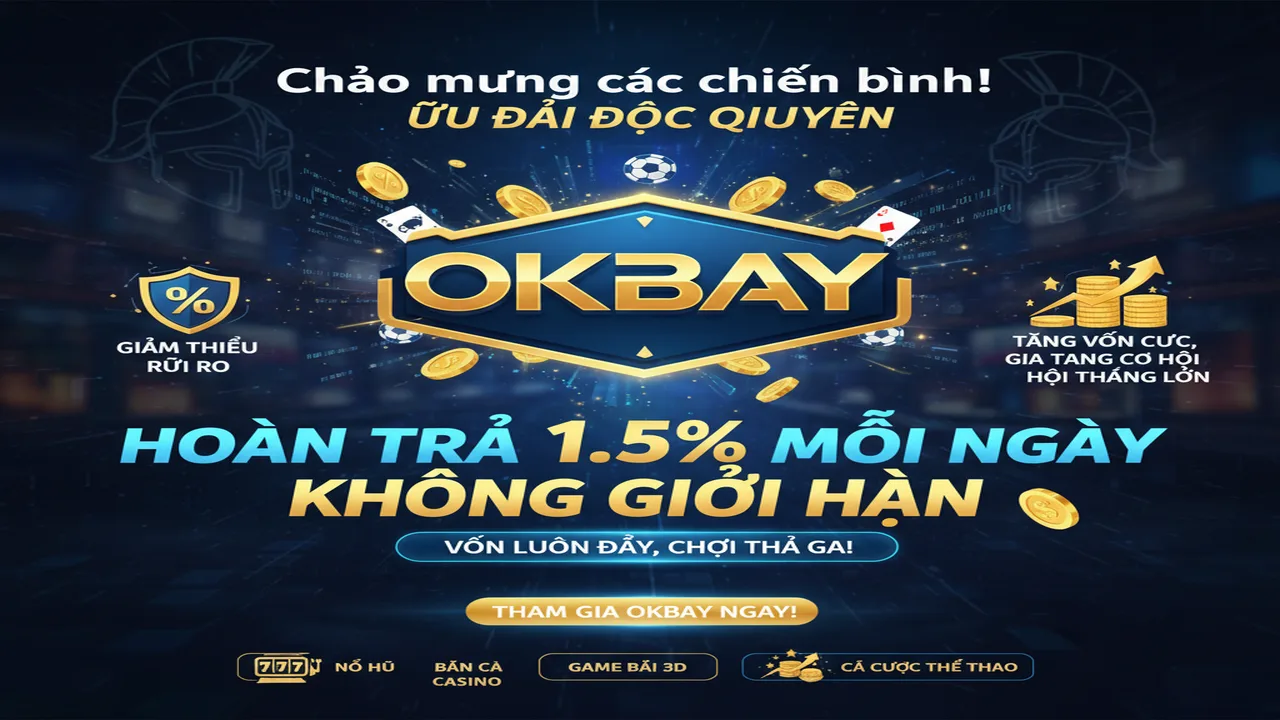 Hoàn trả 1.5% mỗi ngày không giới hạn Okbay