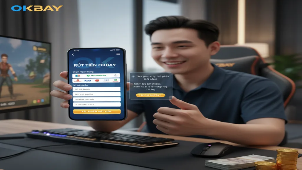 hướng dẫn về cách Rút tiền Okbay