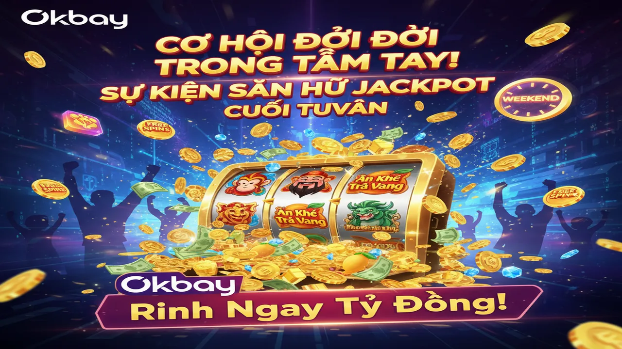 Sự kiện săn hũ Jackpot cuối tuần Okbay